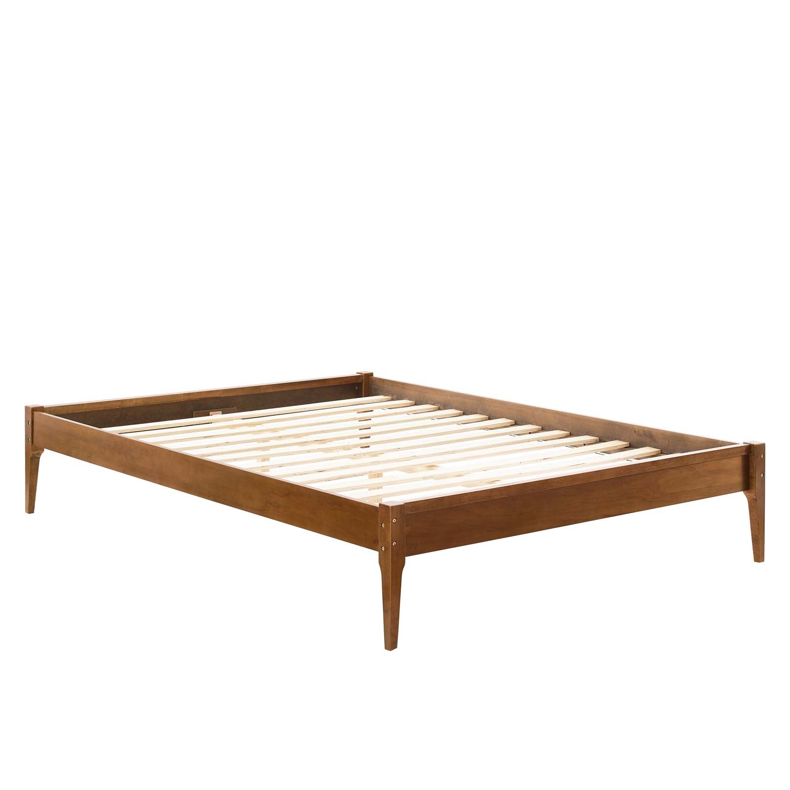 June Wood Platform Bed Frame By HouseBean