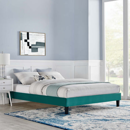 Reign Performance Velvet Platform Bed Frame By HouseBean