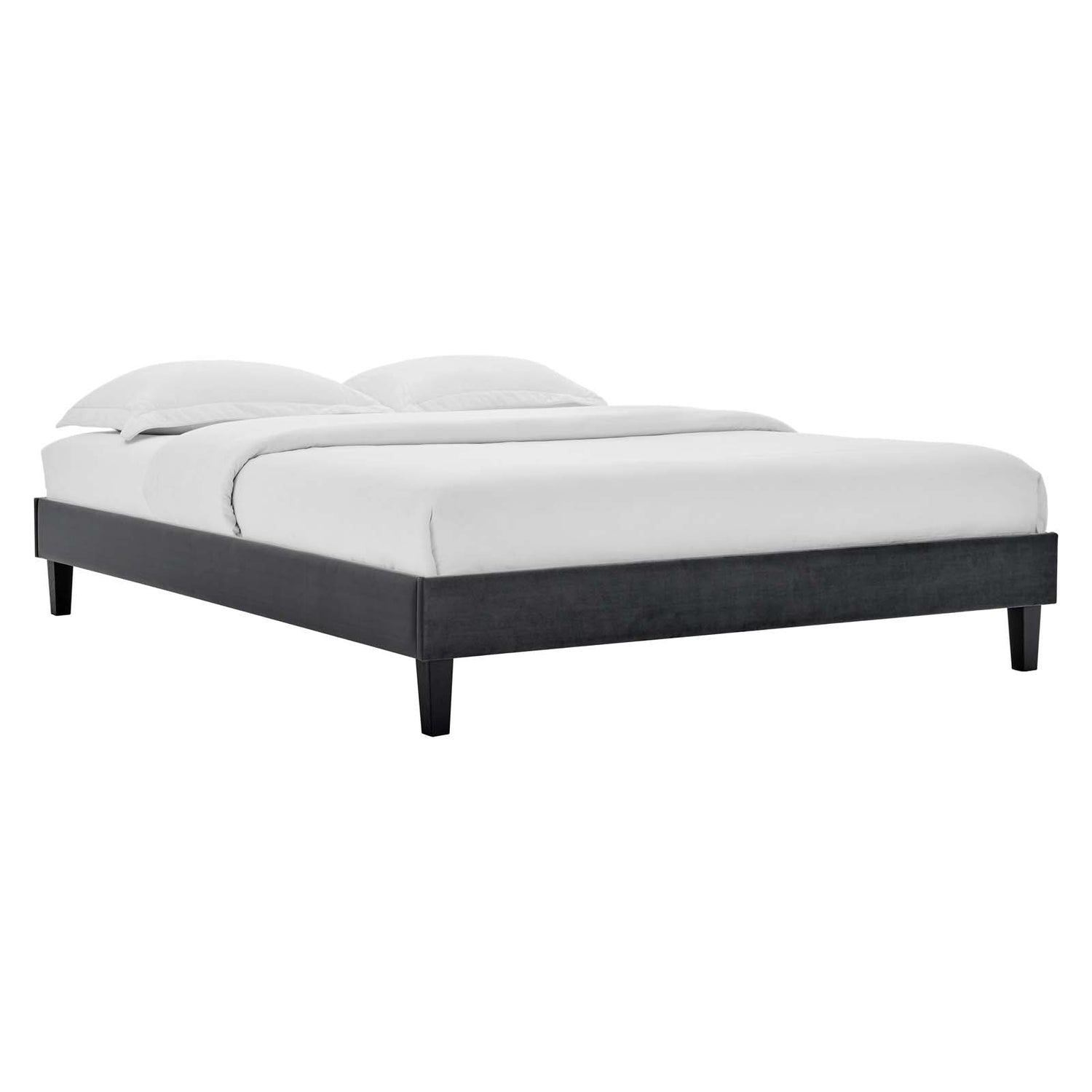 Reign Performance Velvet Platform Bed Frame By HouseBean