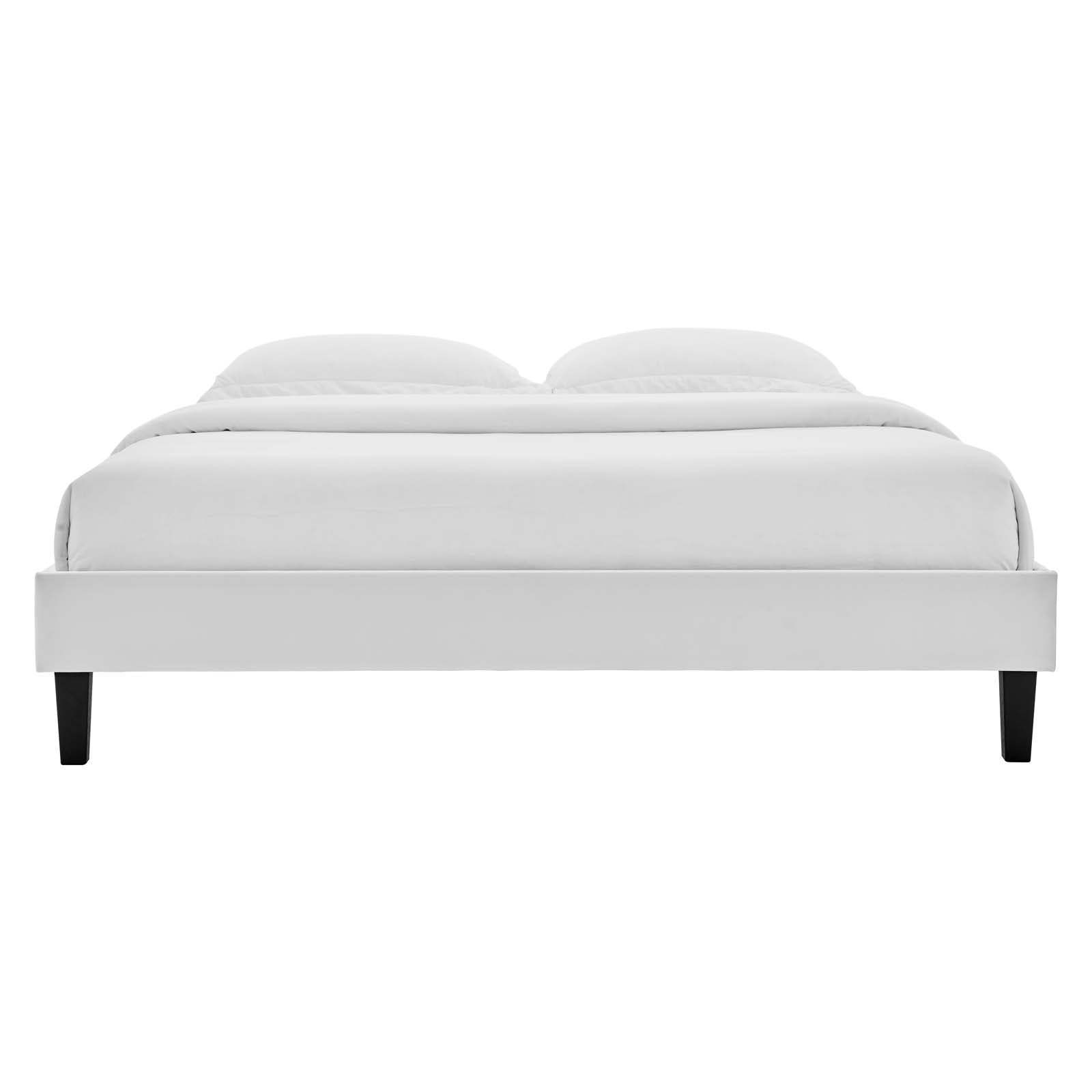 Reign Performance Velvet Platform Bed Frame By HouseBean