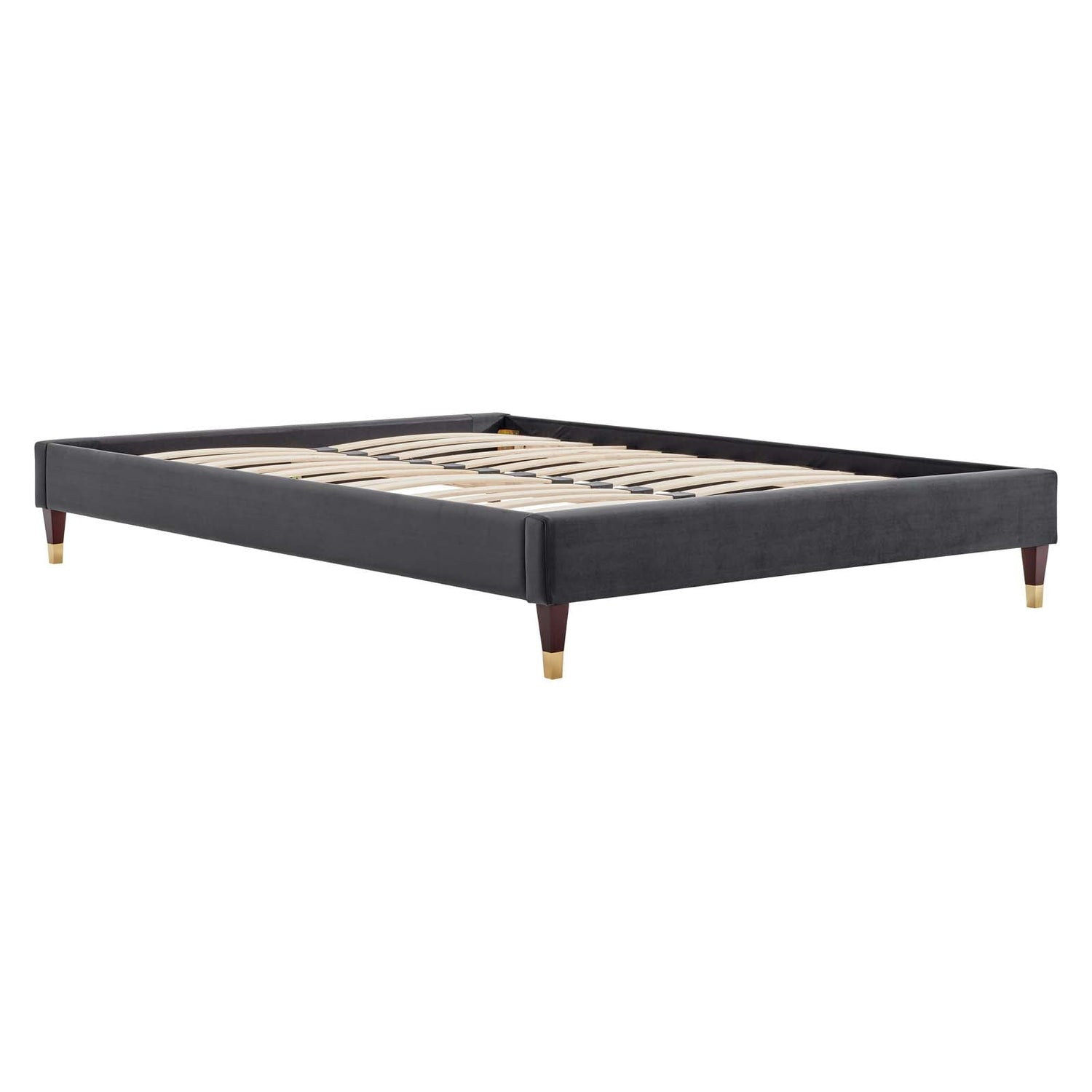 Harlow Performance Velvet Platform Bed Frame By HouseBean