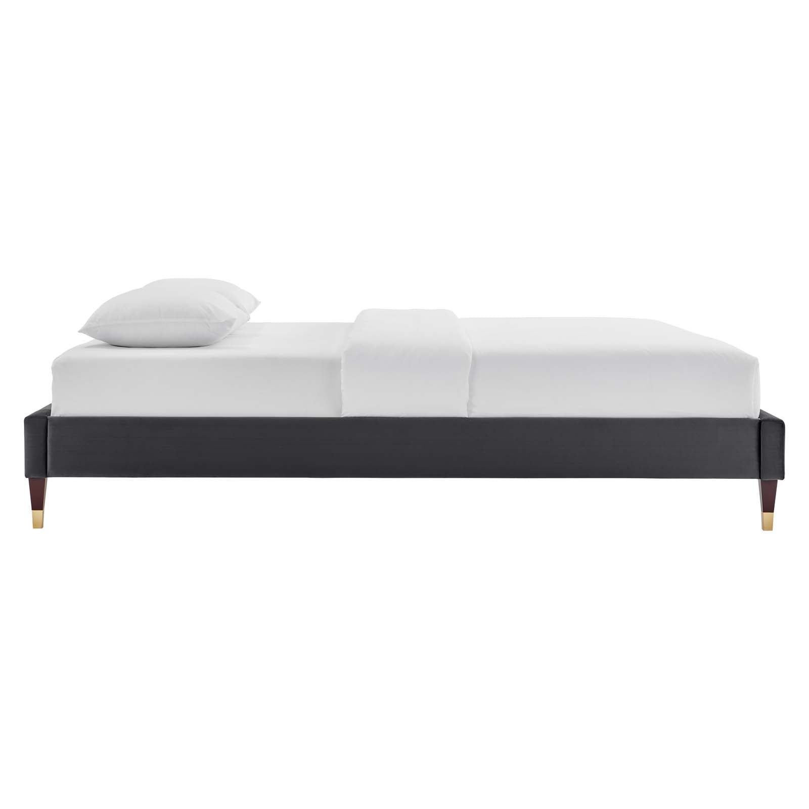 Harlow Performance Velvet Platform Bed Frame By HouseBean