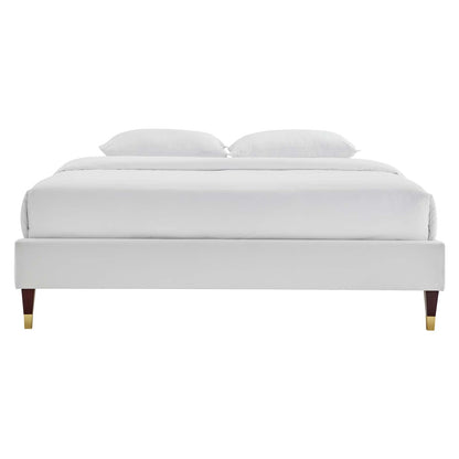 Harlow Performance Velvet Platform Bed Frame By HouseBean