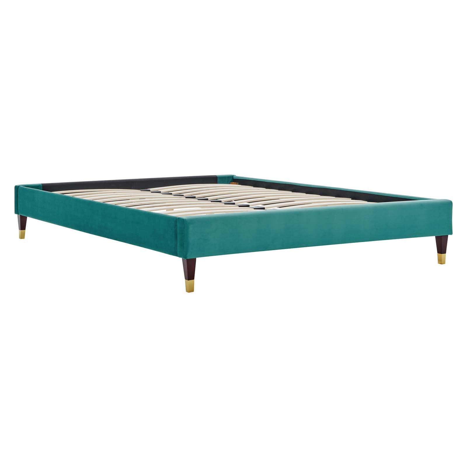 Harlow Performance Velvet Platform Bed Frame By HouseBean