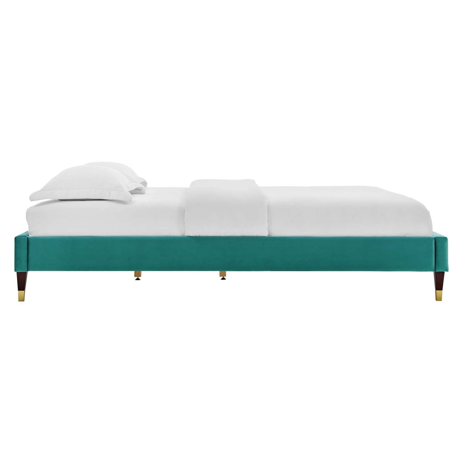 Harlow Performance Velvet Platform Bed Frame By HouseBean