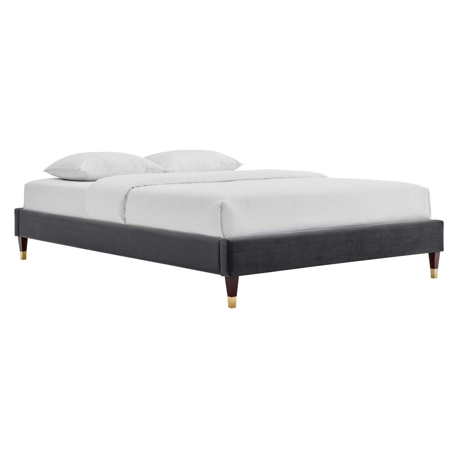 Harlow Performance Velvet Platform Bed Frame By HouseBean