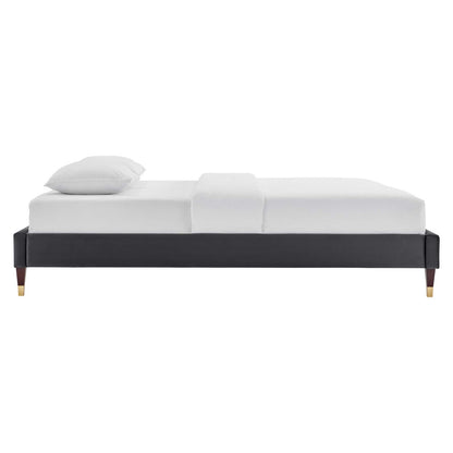 Harlow Performance Velvet Platform Bed Frame By HouseBean