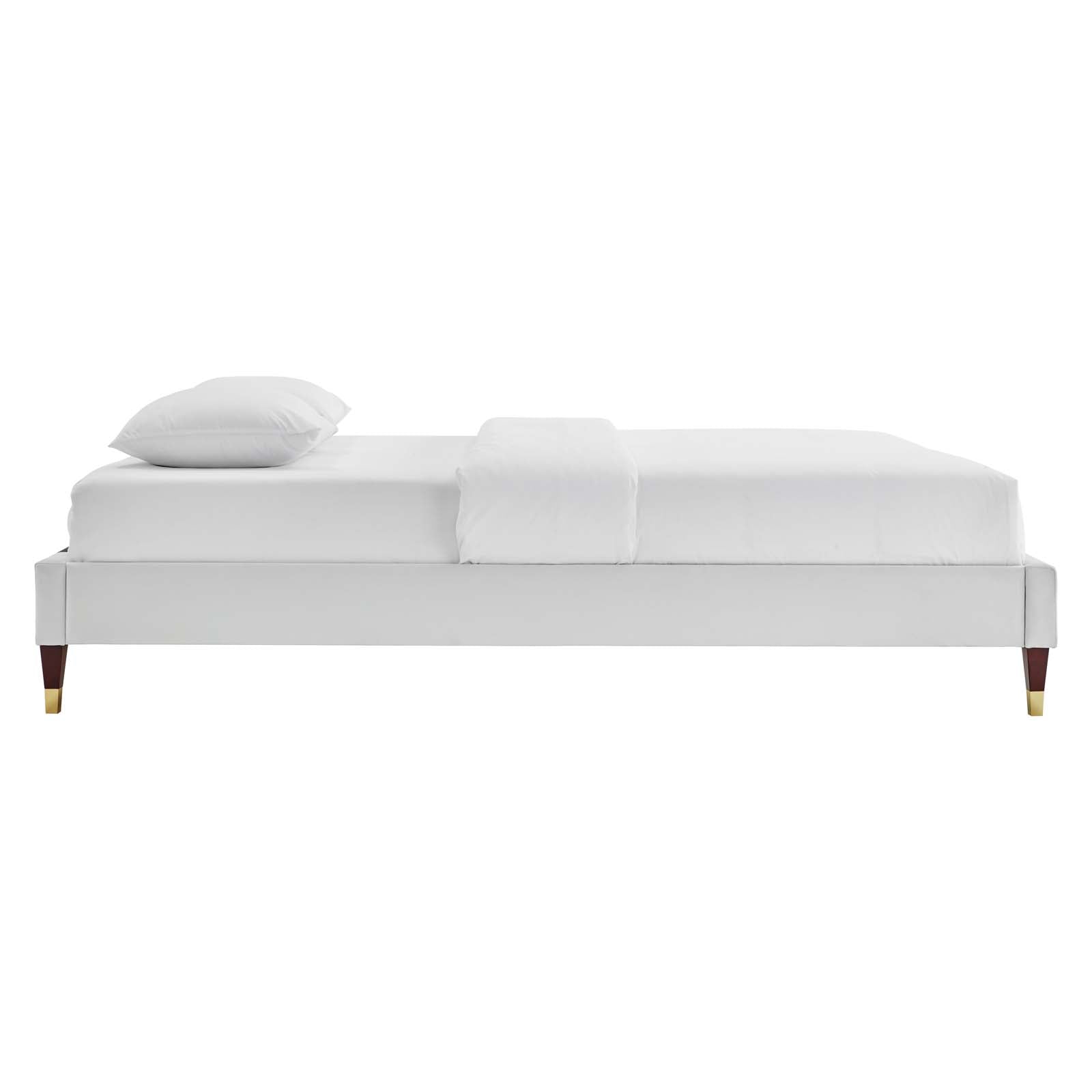 Harlow Performance Velvet Platform Bed Frame By HouseBean