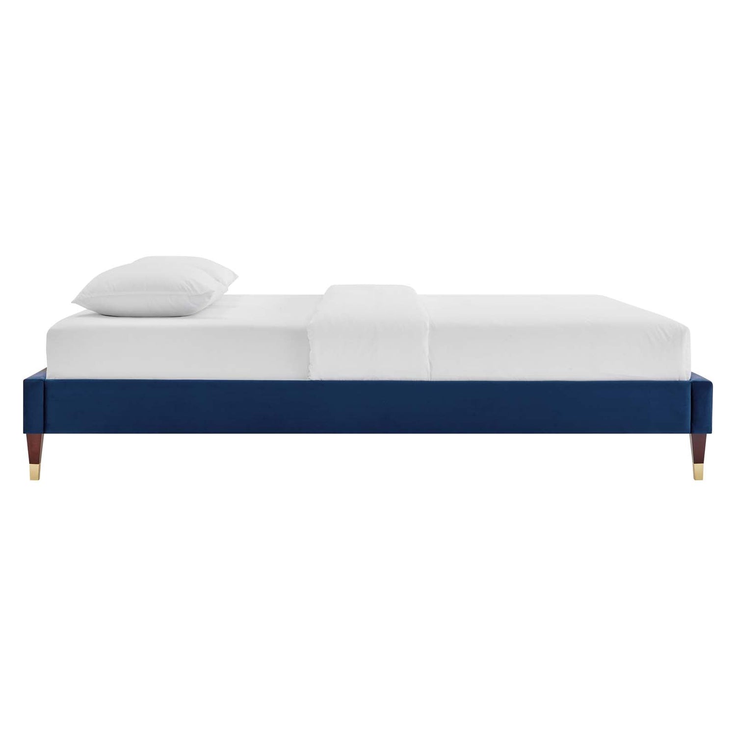 Harlow Performance Velvet Platform Bed Frame By HouseBean