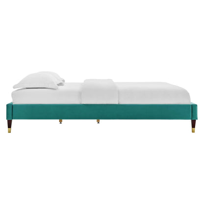 Harlow Performance Velvet Platform Bed Frame By HouseBean