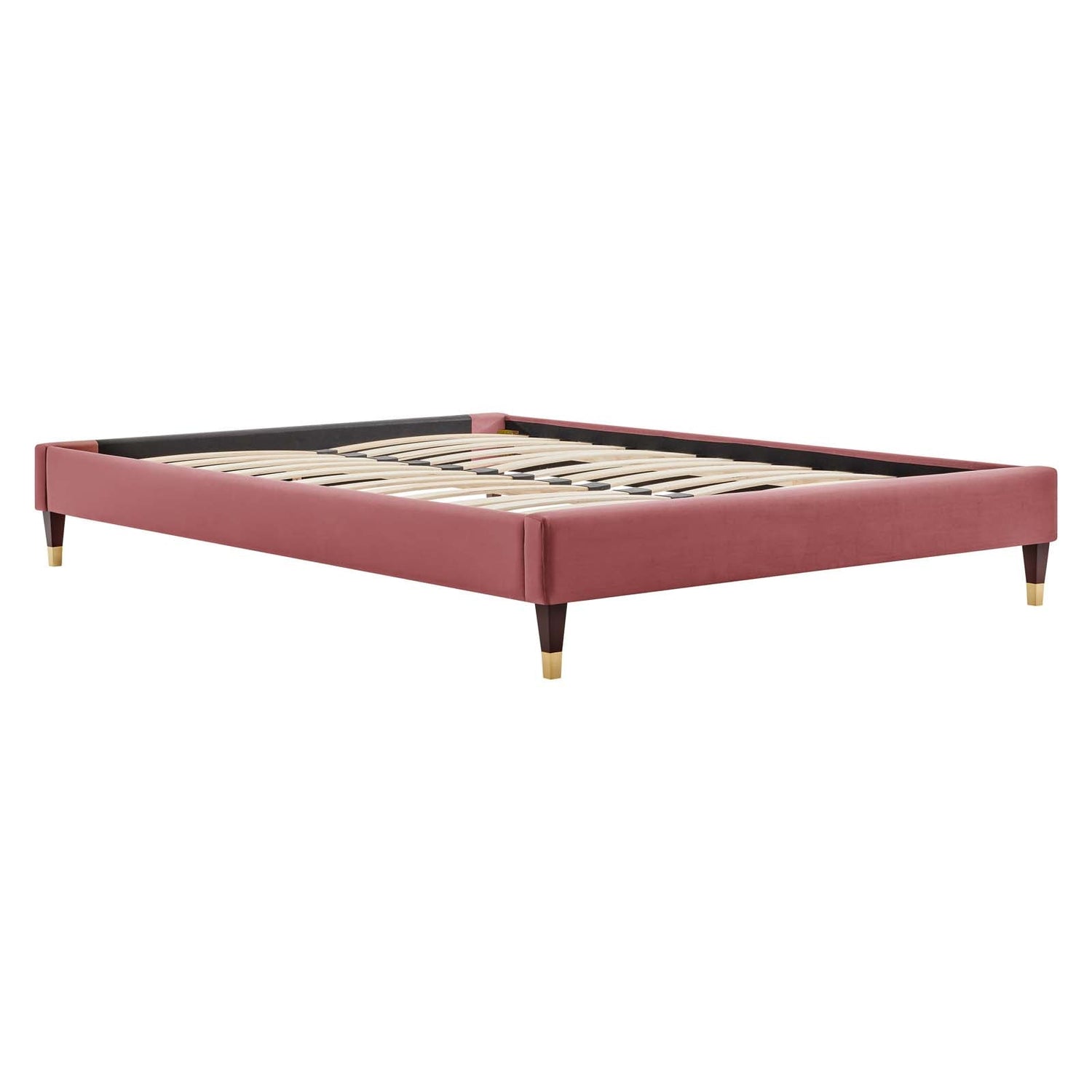 Harlow Performance Velvet Platform Bed Frame By HouseBean