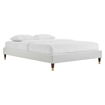 Harlow Performance Velvet Platform Bed Frame By HouseBean