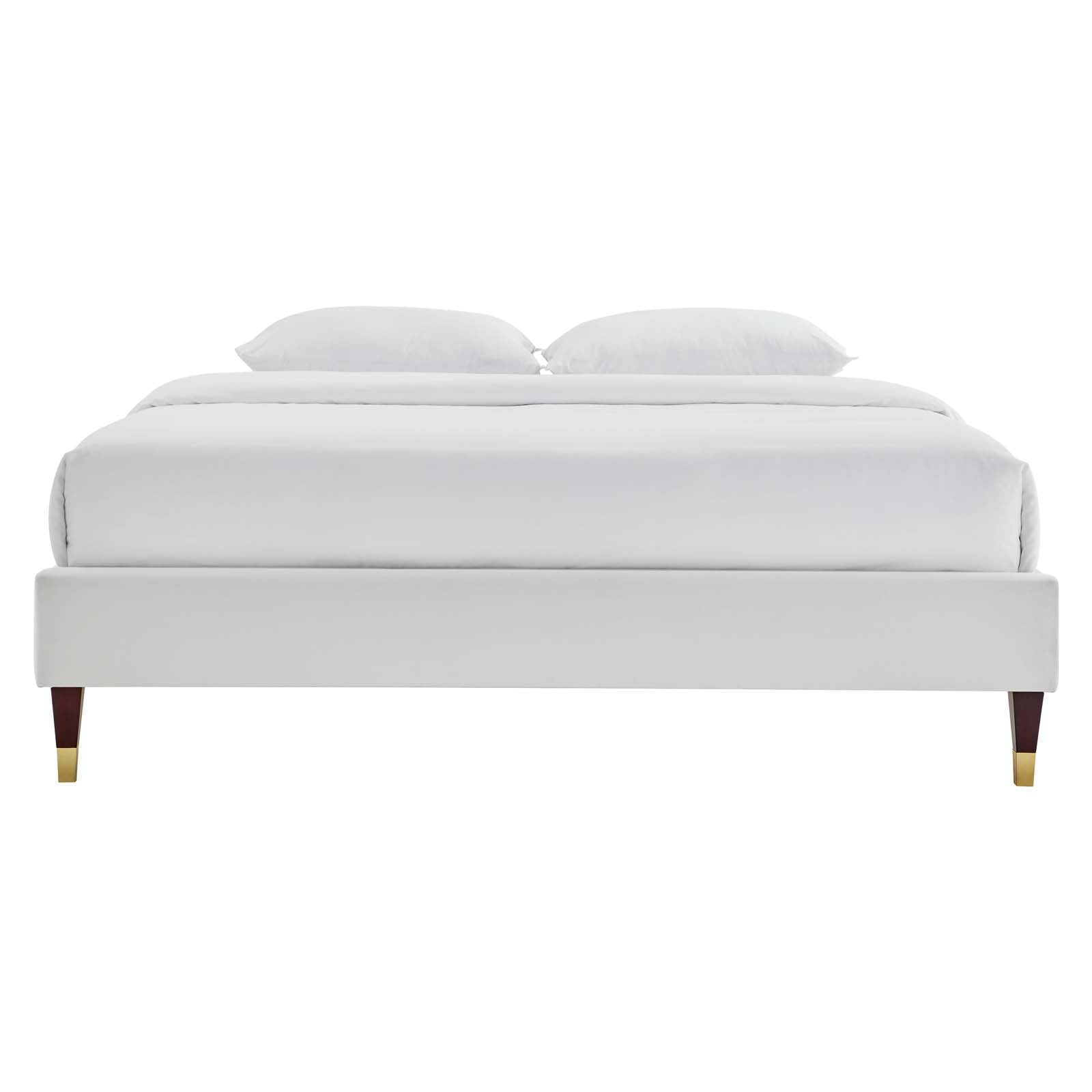 Harlow Performance Velvet Platform Bed Frame By HouseBean