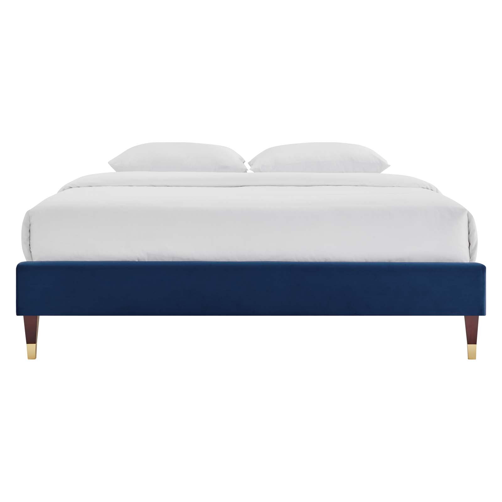 Harlow Performance Velvet Platform Bed Frame By HouseBean