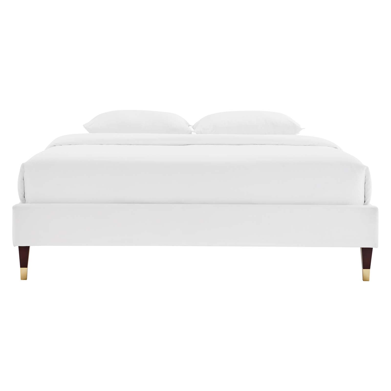 Harlow Performance Velvet Platform Bed Frame By HouseBean