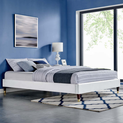 Harlow Performance Velvet Platform Bed Frame By HouseBean