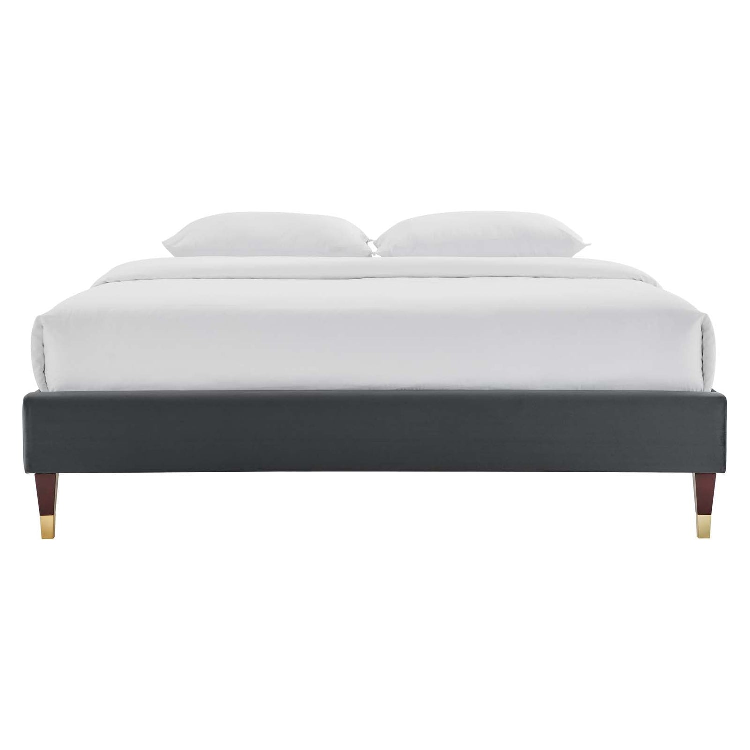 Harlow Performance Velvet Platform Bed Frame By HouseBean