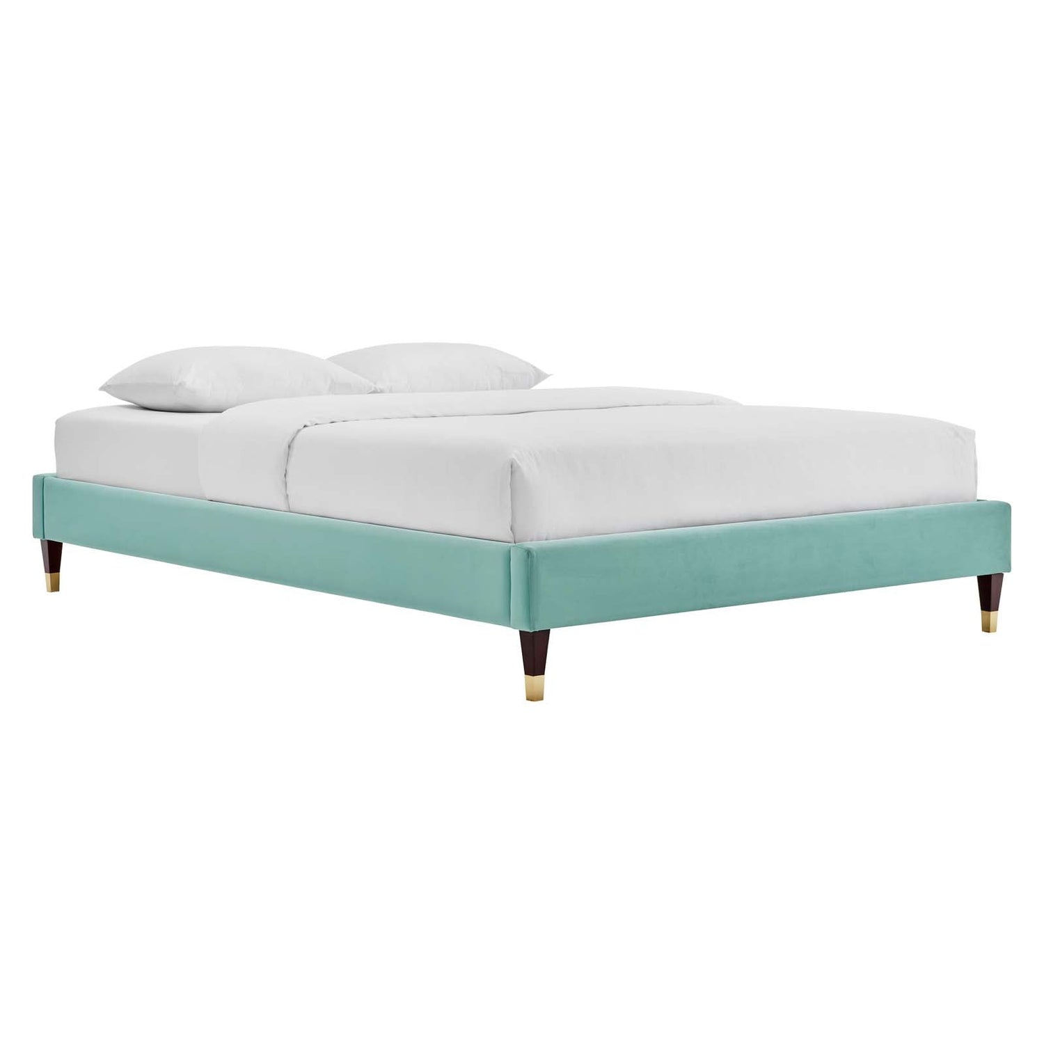 Harlow Performance Velvet Platform Bed Frame By HouseBean