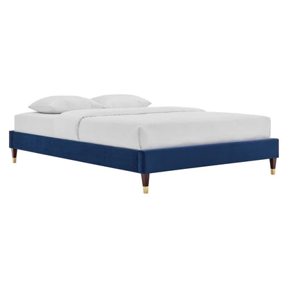 Harlow Performance Velvet Platform Bed Frame By HouseBean