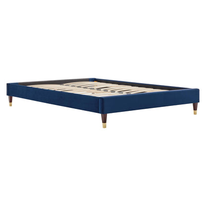 Harlow Performance Velvet Platform Bed Frame By HouseBean