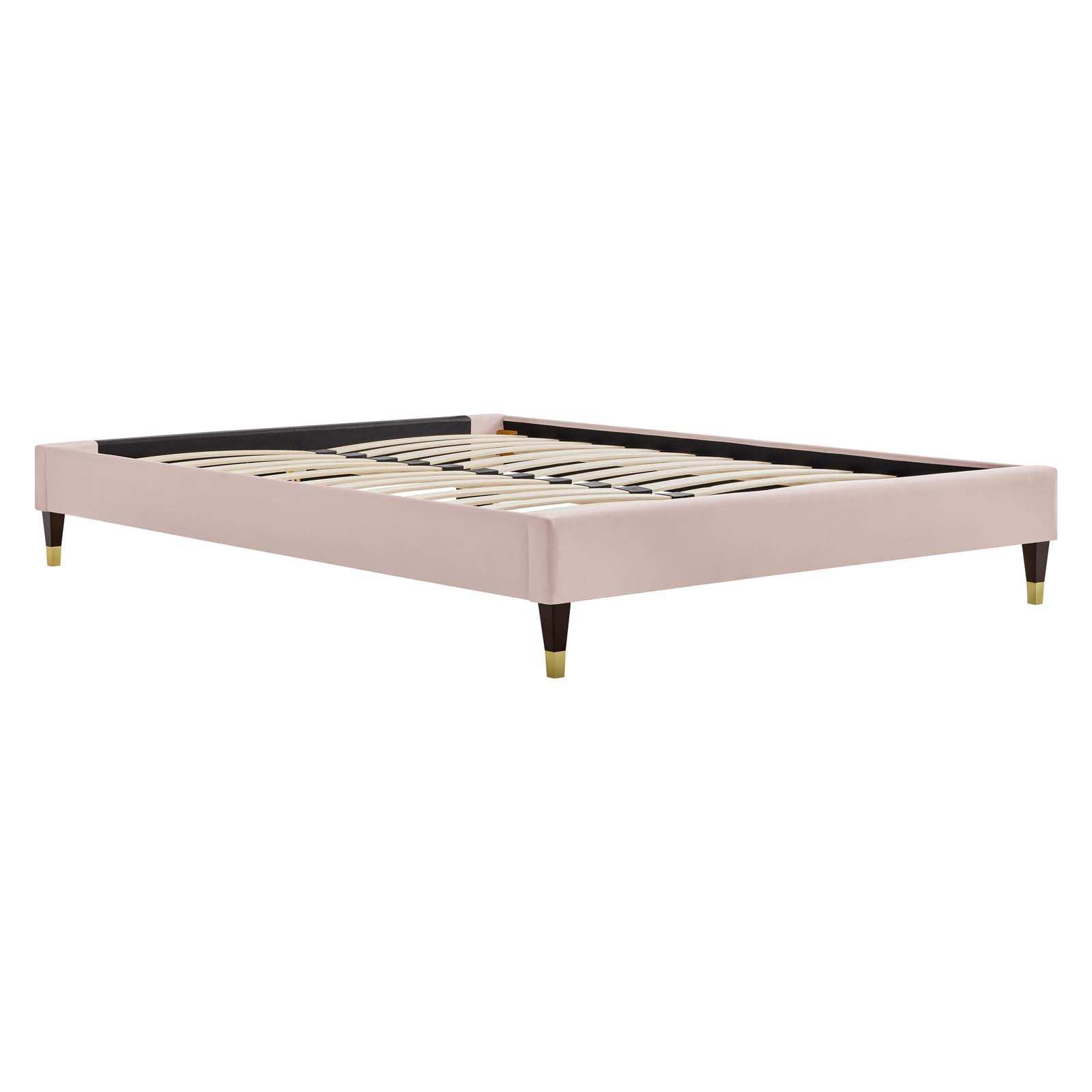 Harlow Performance Velvet Platform Bed Frame By HouseBean