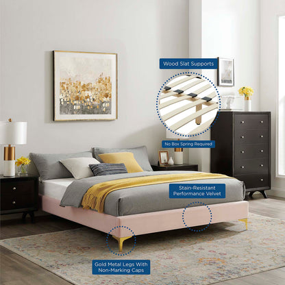 Sutton Performance Velvet Bed Frame By HouseBean