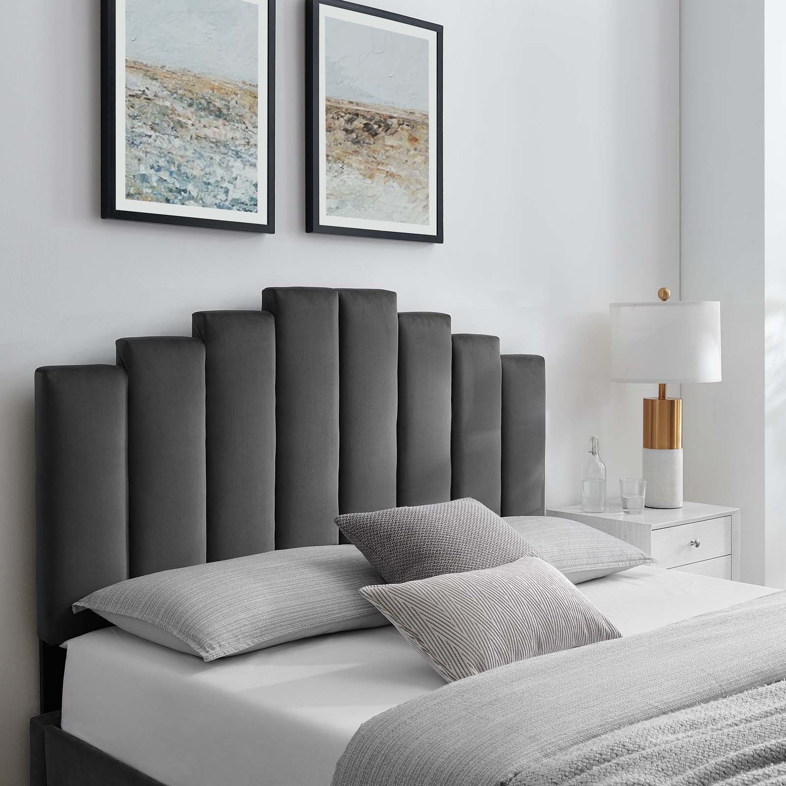 Noelle Performance Velvet Headboard By HouseBean