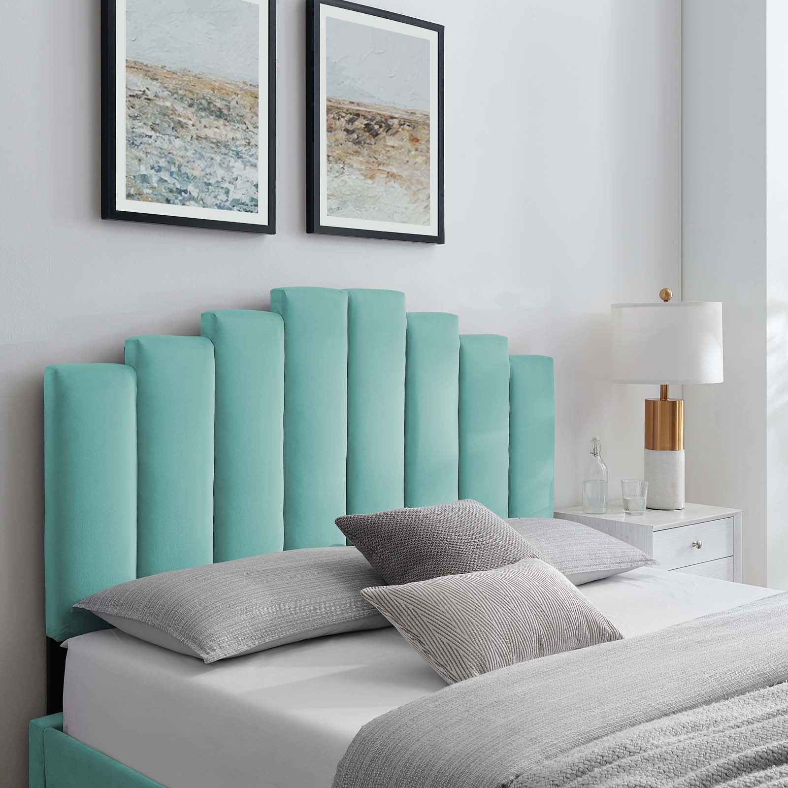 Noelle Performance Velvet Headboard By HouseBean