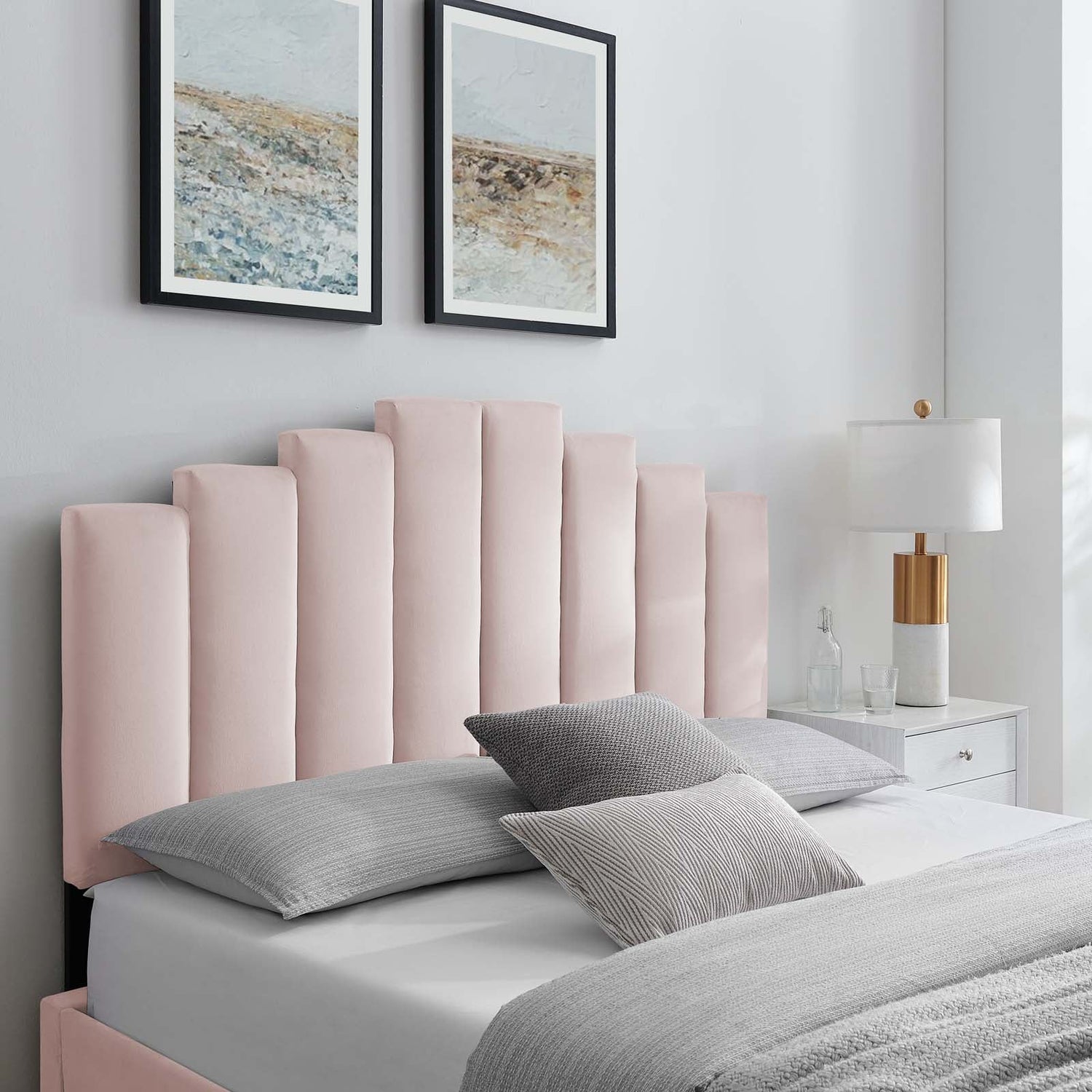 Noelle Performance Velvet Headboard By HouseBean