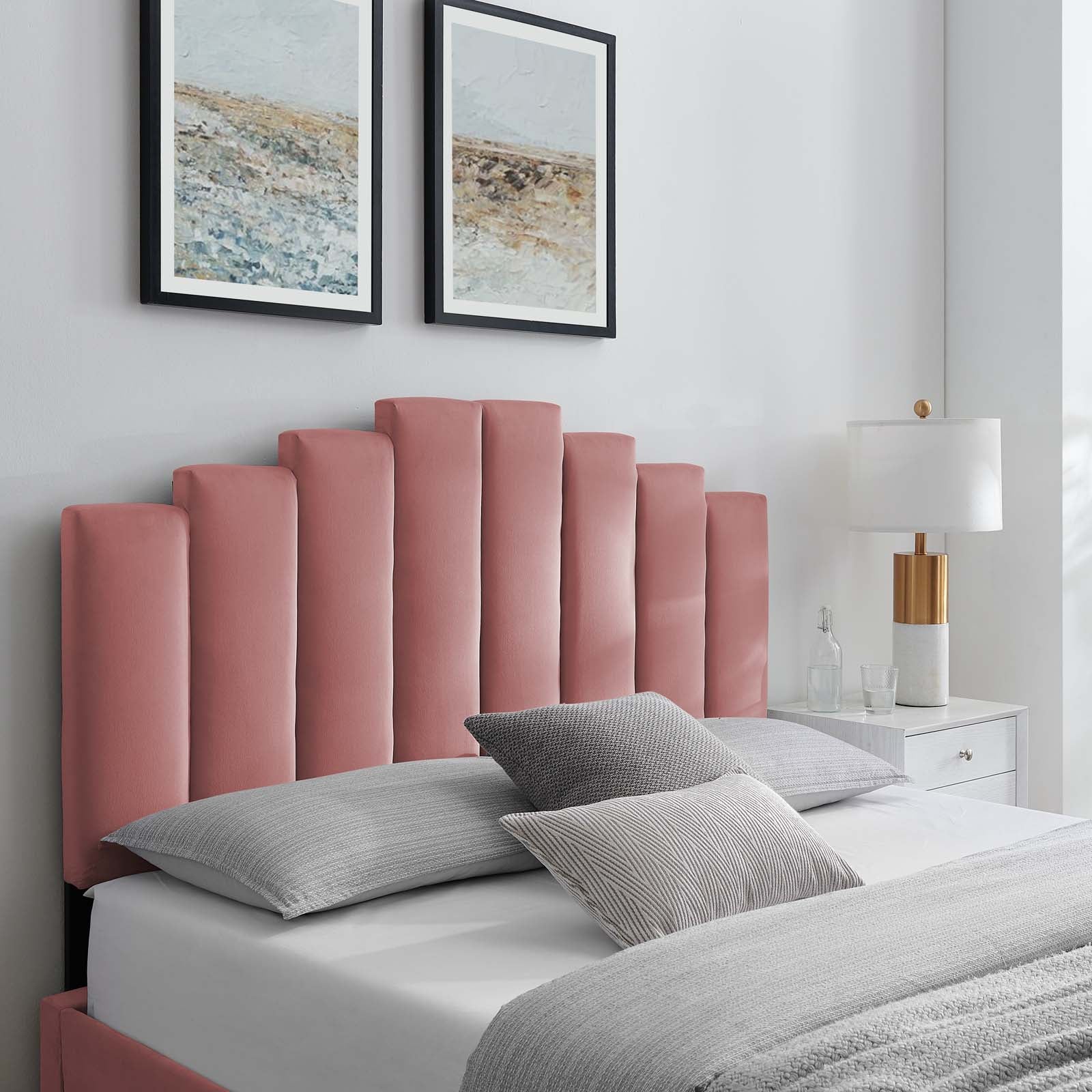 Noelle Performance Velvet Headboard By HouseBean