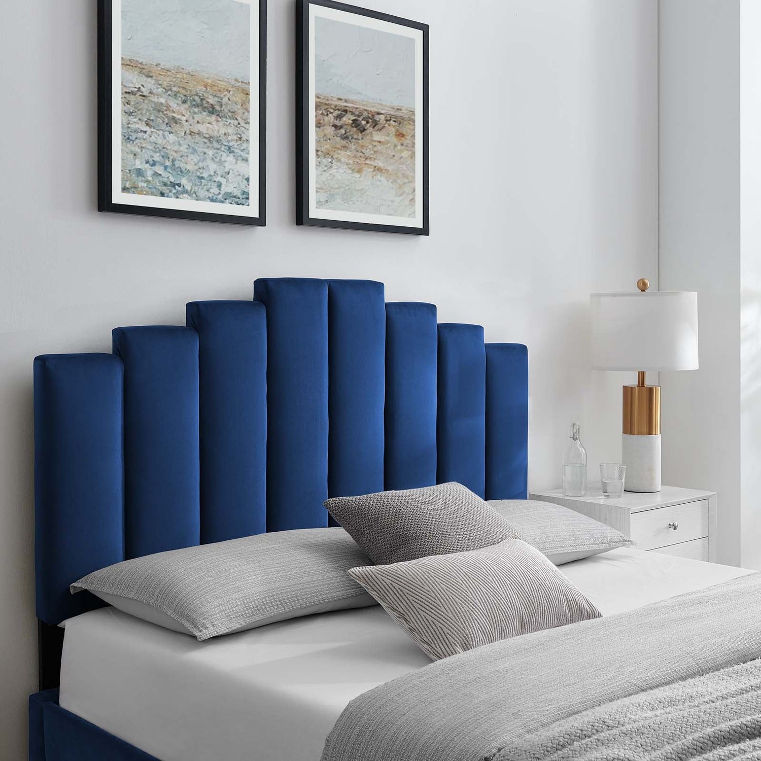 Noelle Performance Velvet Headboard By HouseBean