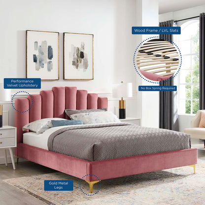 Olivia Performance Velvet Platform Bed by Modway