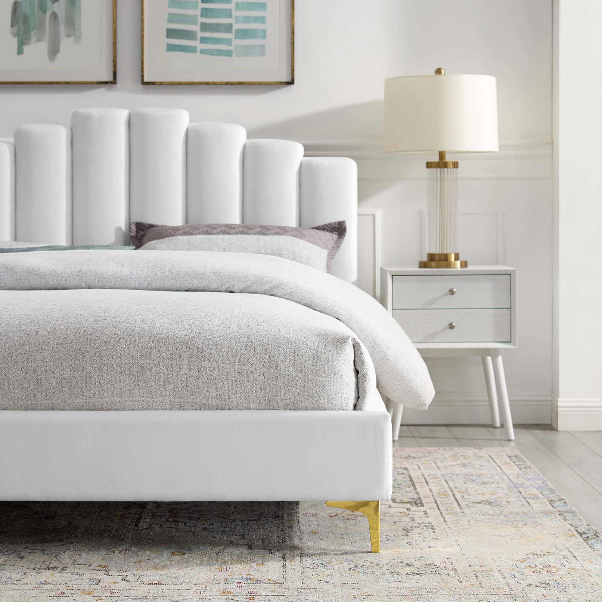 Olivia Performance Velvet Platform Bed by Modway