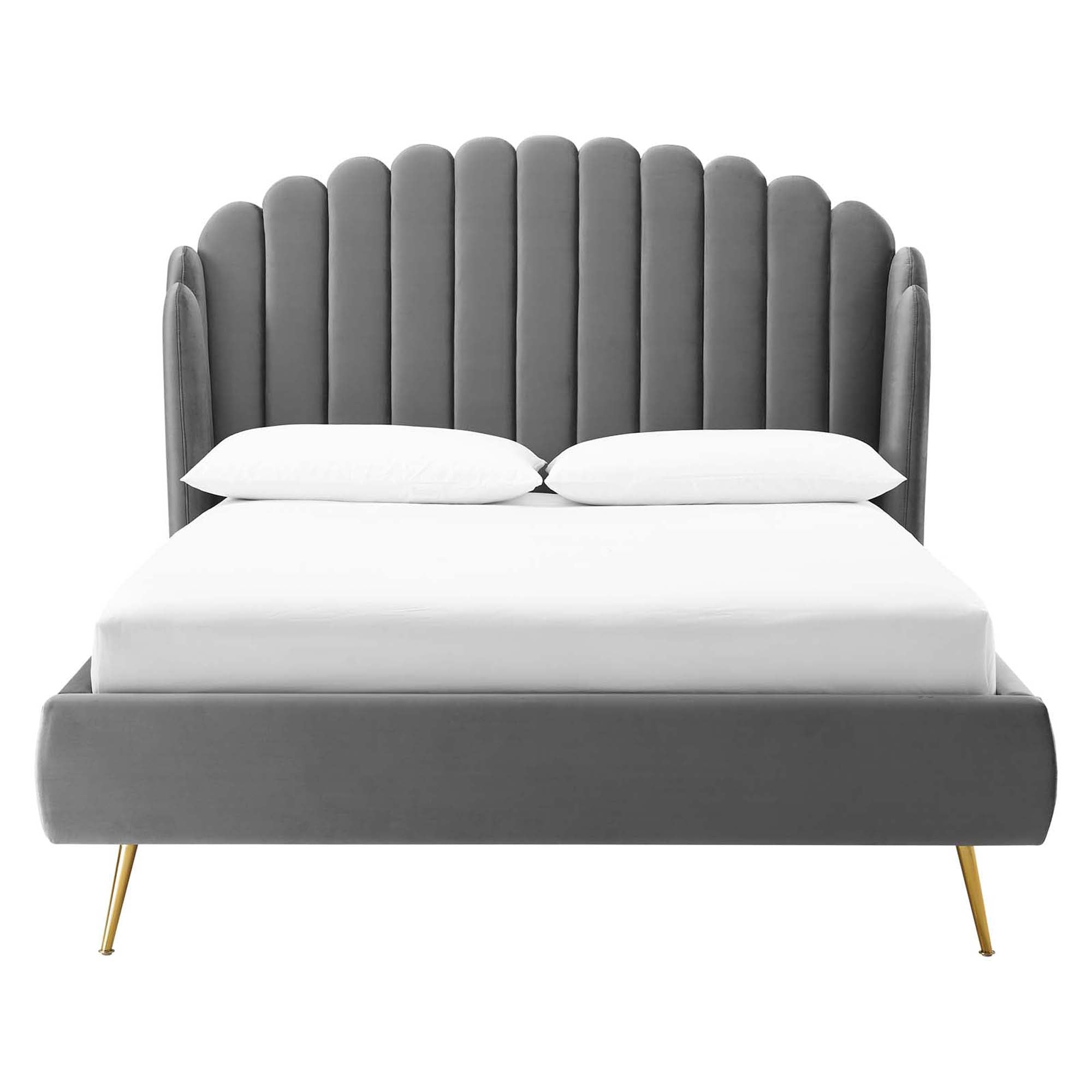 Lana Performance Velvet Wingback Platform Bed by Modway