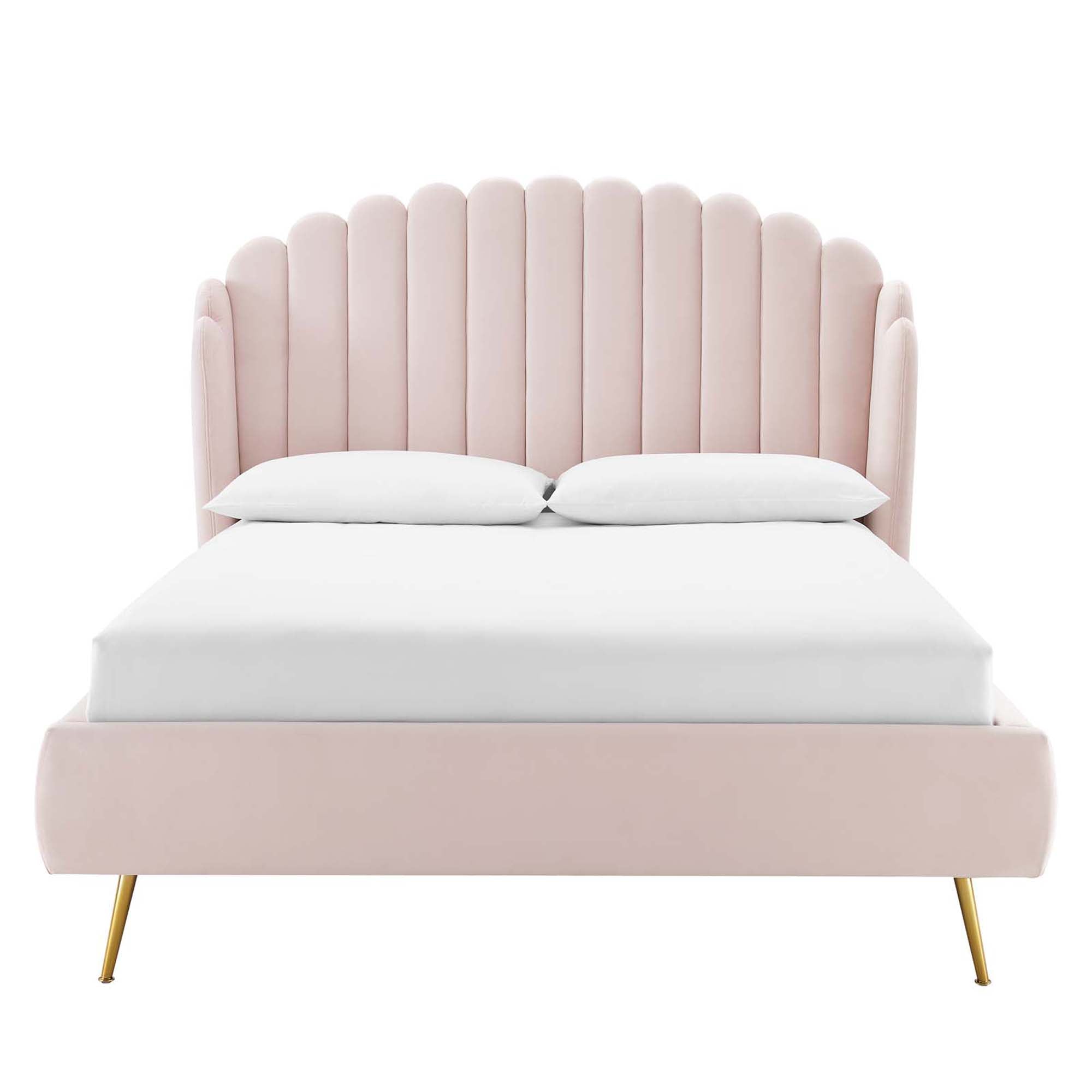 Lana Performance Velvet Wingback Platform Bed by Modway