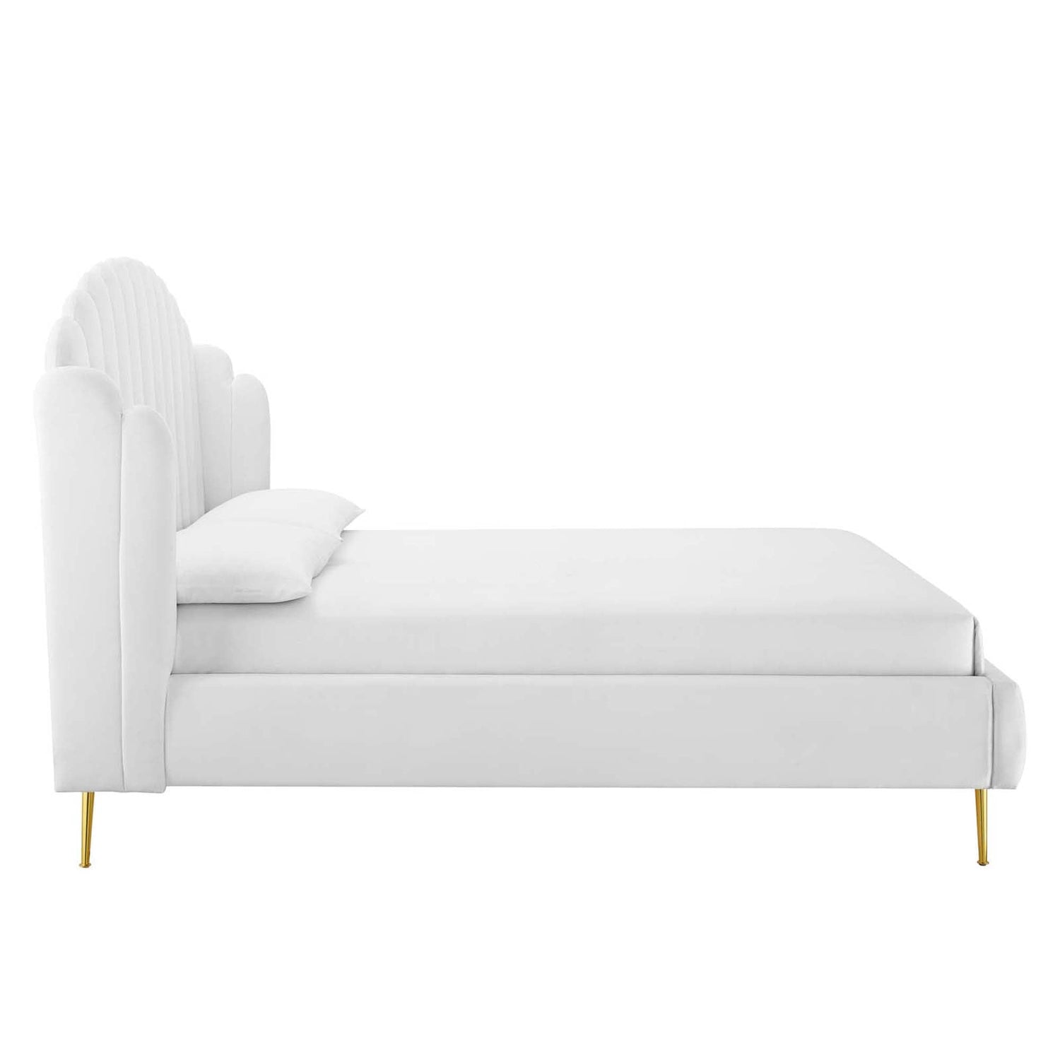 Lana Performance Velvet Wingback Platform Bed by Modway