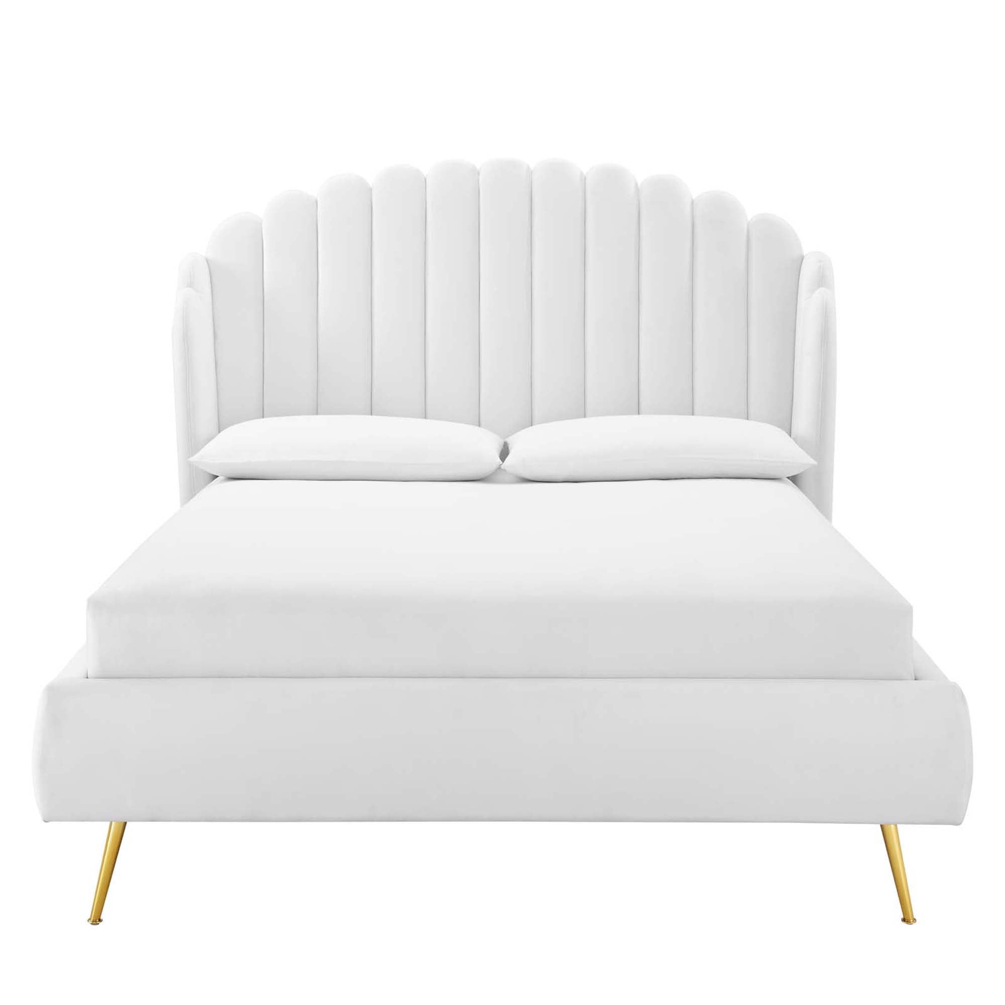 Lana Performance Velvet Wingback Platform Bed by Modway