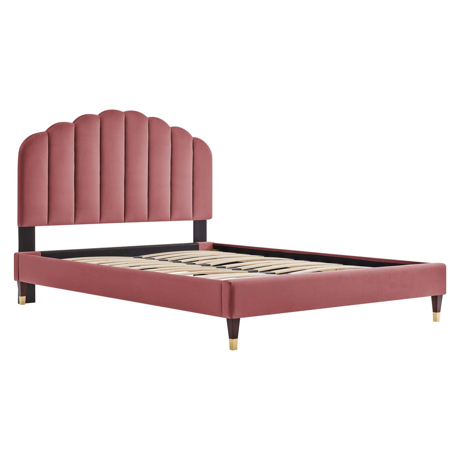 Daisy Performance Velvet Platform Bed by Modway