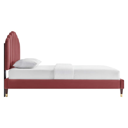 Daisy Performance Velvet Platform Bed by Modway