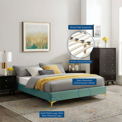 Sutton Performance Velvet Bed Frame By HouseBean