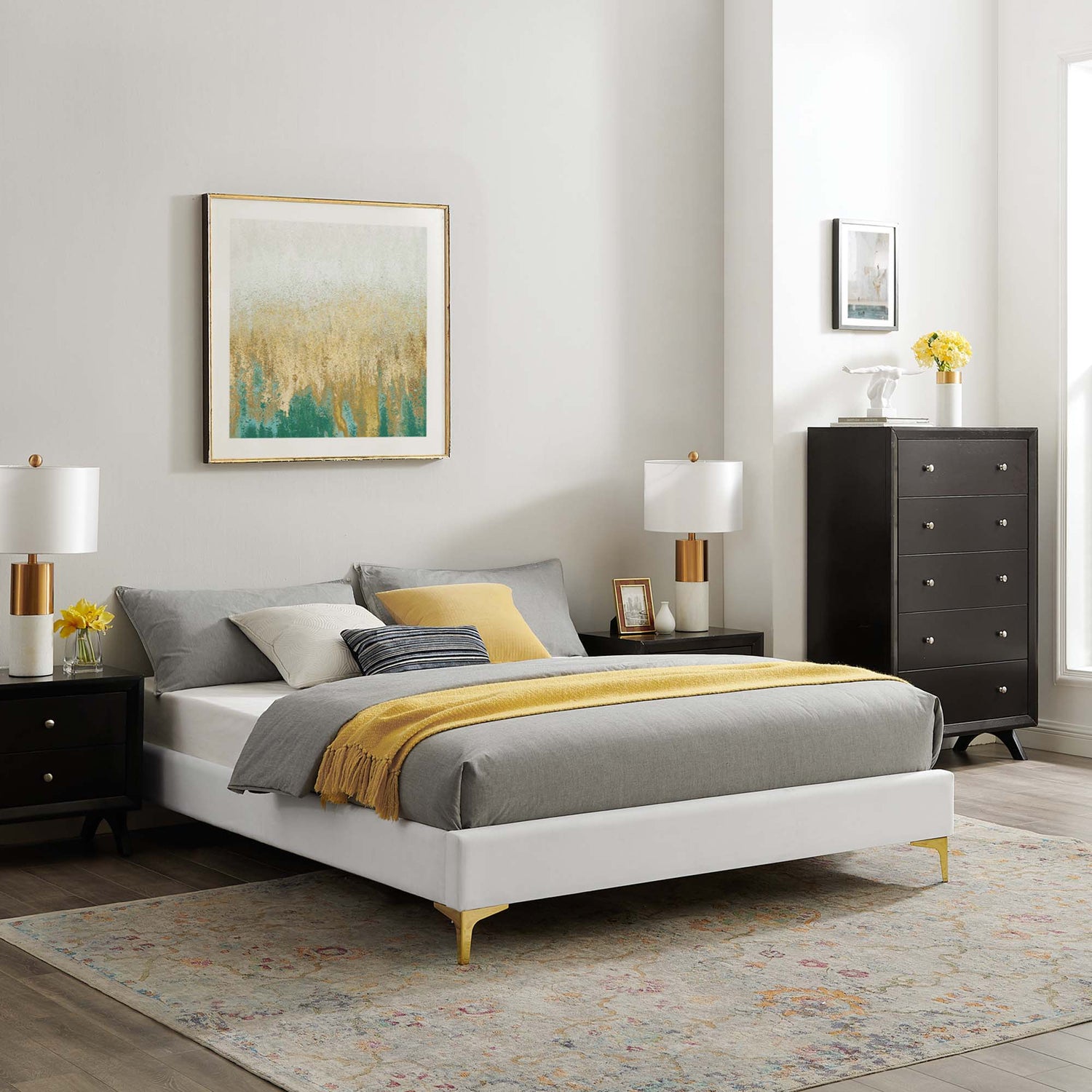 Sutton Performance Velvet Bed Frame by Modway