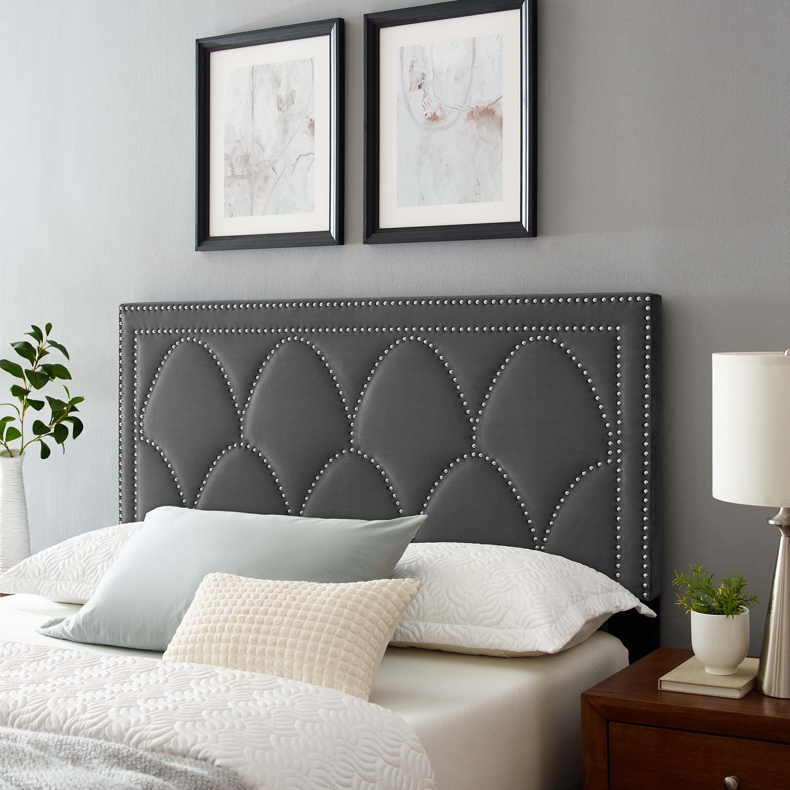 Greta Performance Velvet Headboard By HouseBean