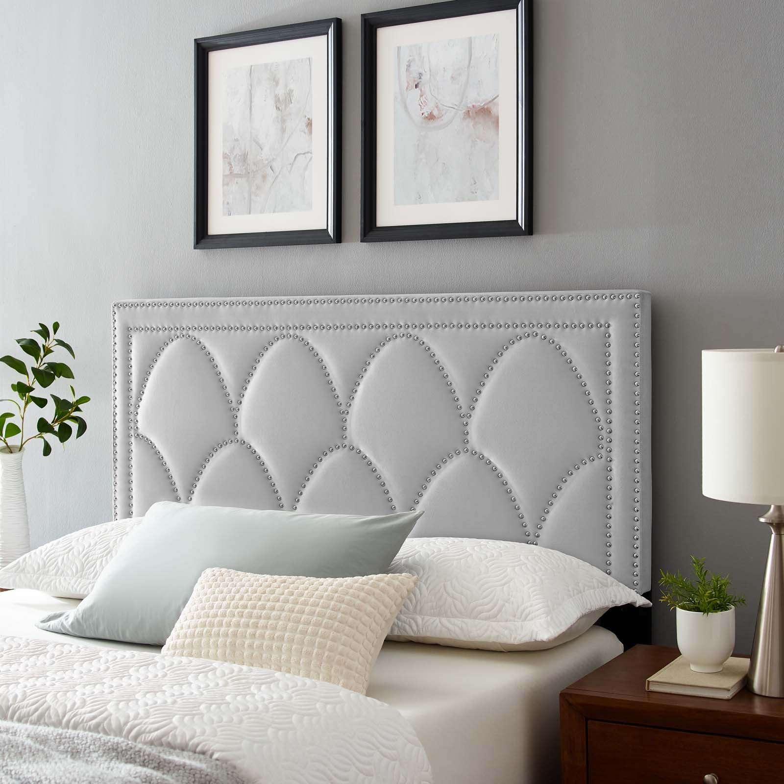 Greta Performance Velvet Headboard By HouseBean