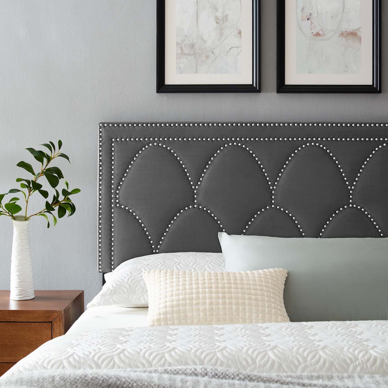 Greta Performance Velvet Headboard By HouseBean