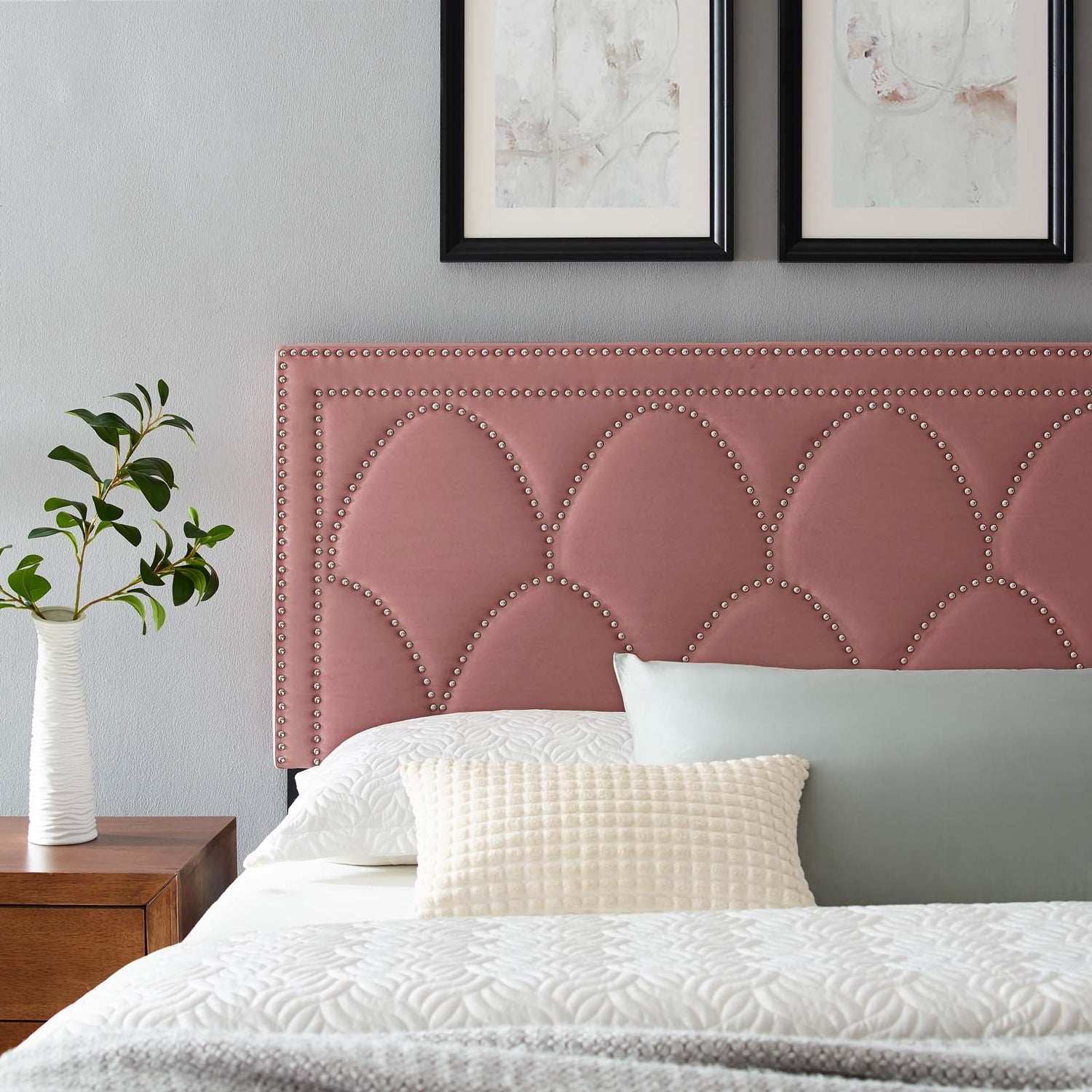 Greta Performance Velvet Headboard By HouseBean