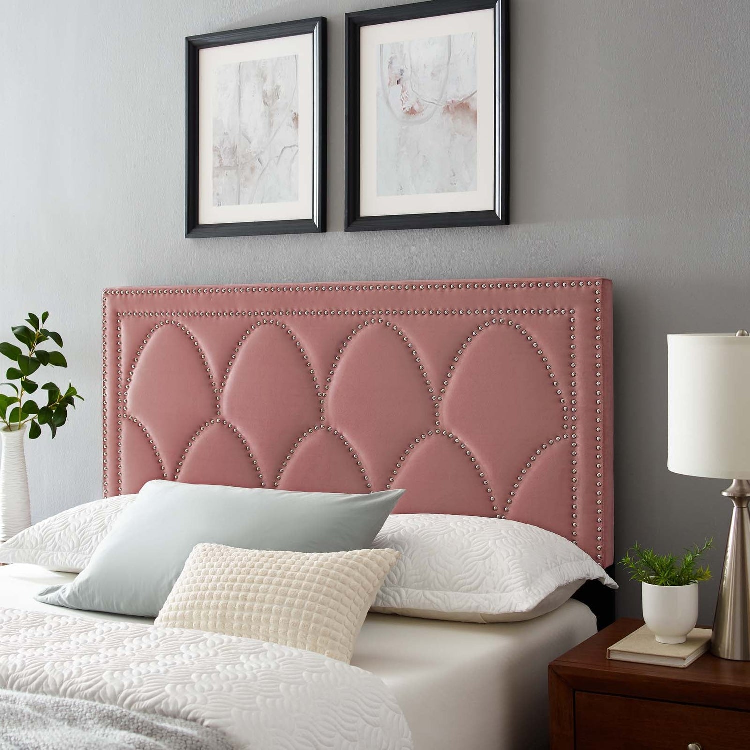 Greta Performance Velvet Headboard By HouseBean