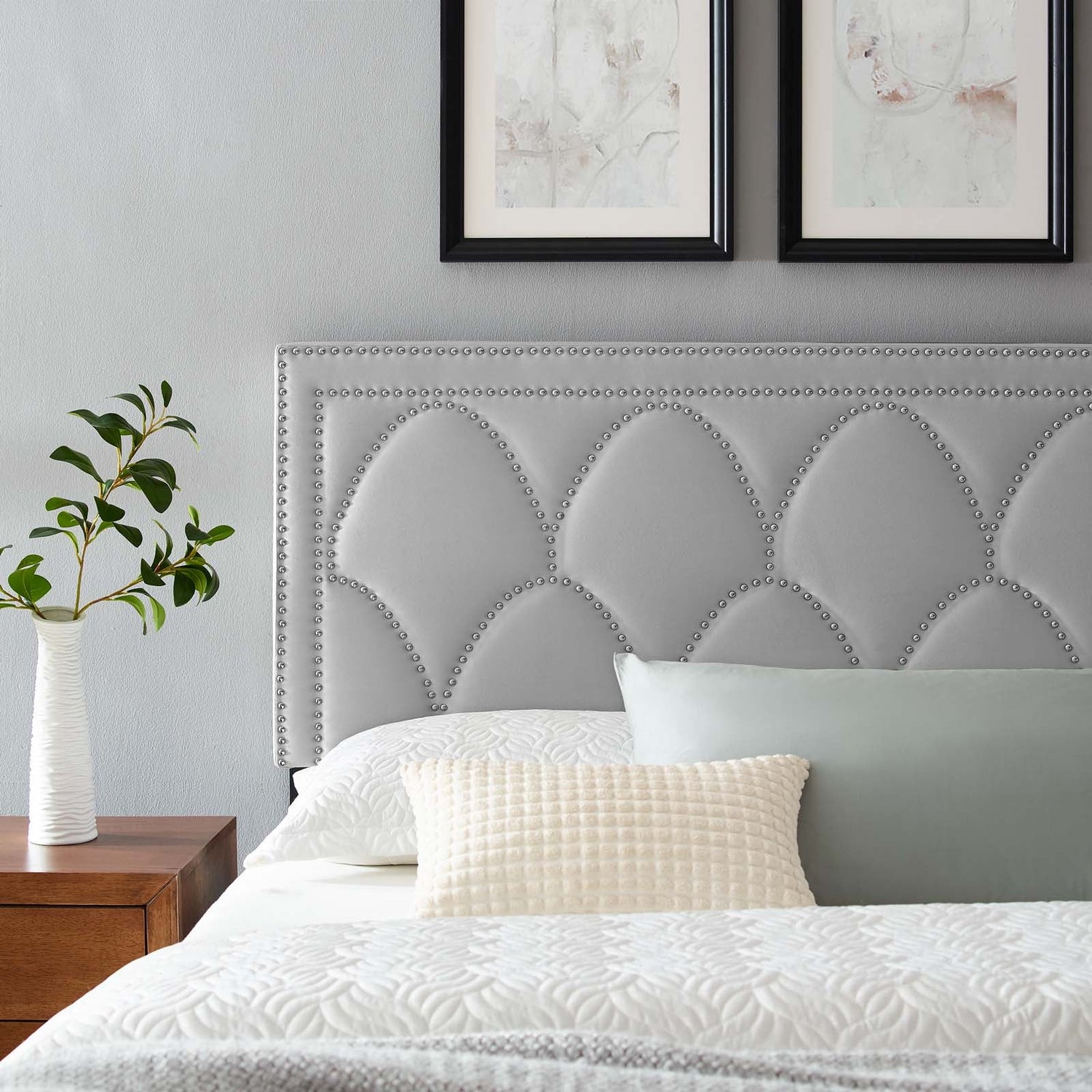 Greta Performance Velvet Headboard By HouseBean