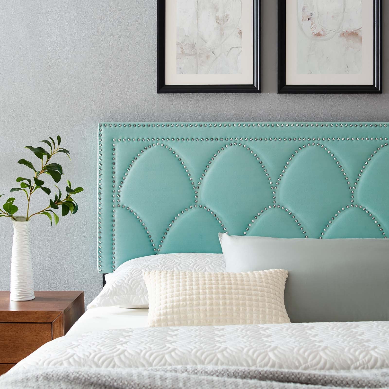 Greta Performance Velvet Headboard By HouseBean