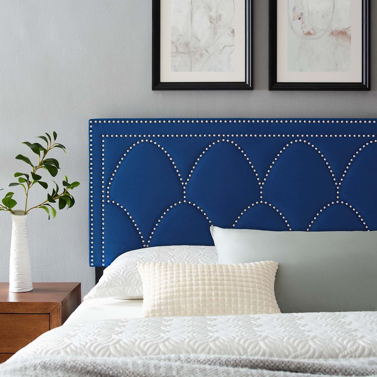 Greta Performance Velvet Headboard By HouseBean