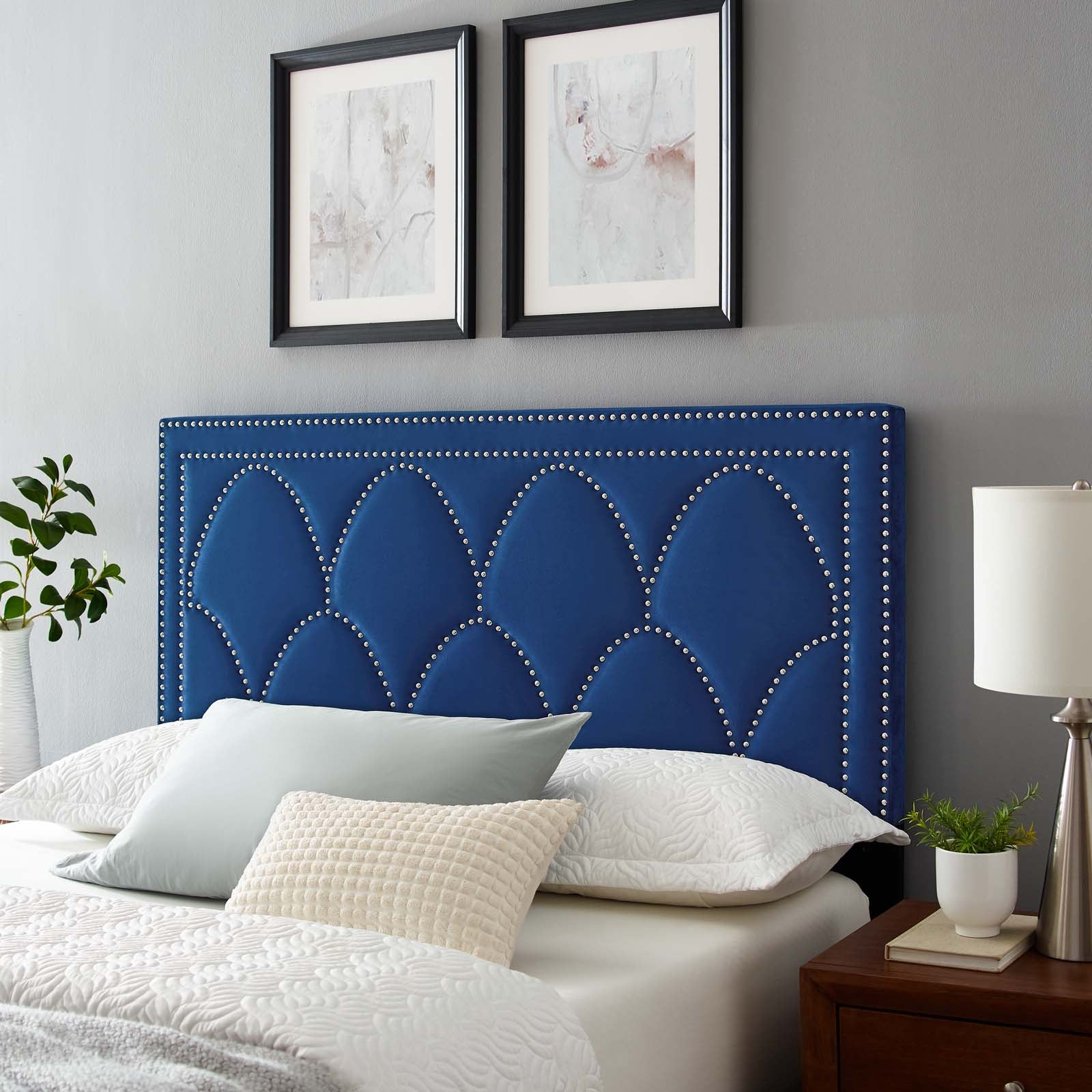 Greta Performance Velvet Headboard By HouseBean